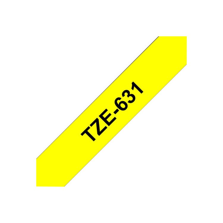 TZ-631 12mm - black on yellow - laminated (8m) TZ-631 12mm - black on yellow - laminated (8m)