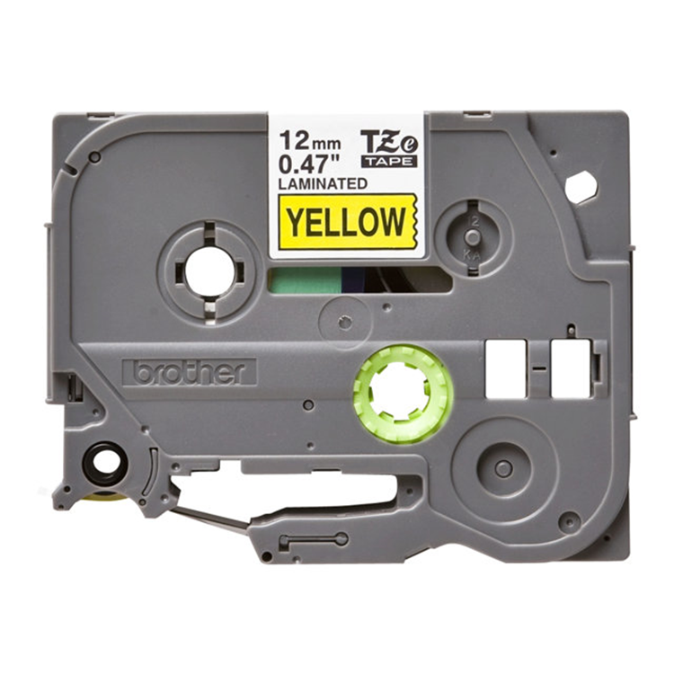 TZ-631 12mm - black on yellow - laminated (8m)