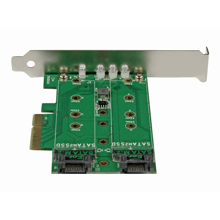 M.2 SSD Card 1x PCIe (NVMe) 2x SATA M.2