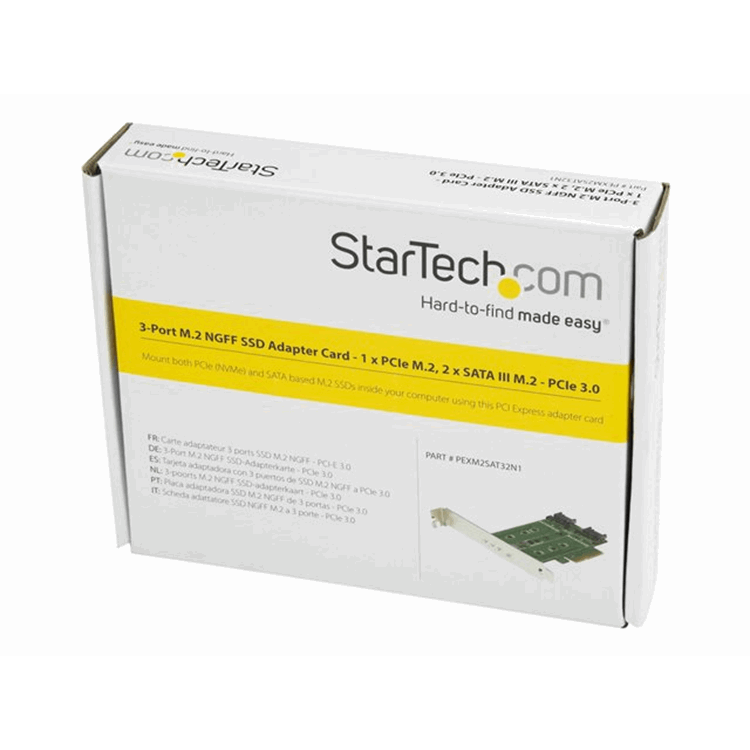 M.2 SSD Card 1x PCIe (NVMe) 2x SATA M.2