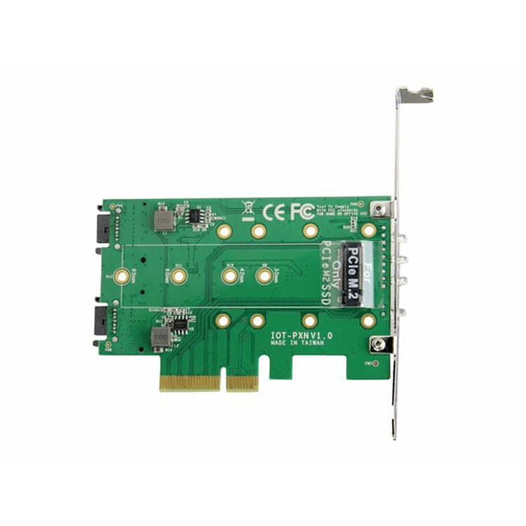 M.2 SSD Card 1x PCIe (NVMe) 2x SATA M.2