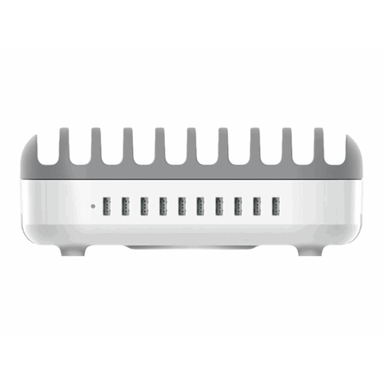 10 Port USB Charg Dock station WHT UK