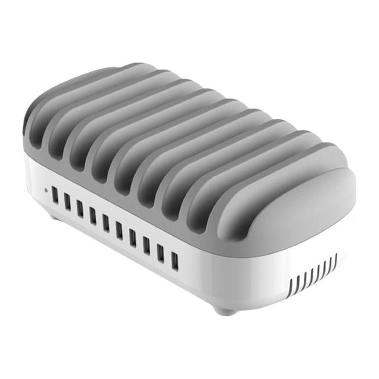 10 Port USB Charg Dock station WHT UK