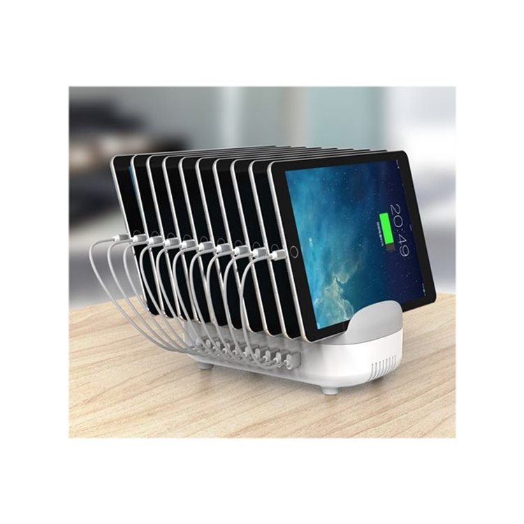 10 Port USB Charg Dock station WHT UK 10 Port USB Charg Dock station WHT UK