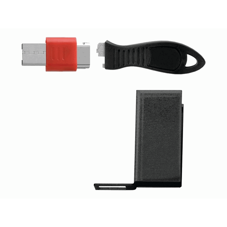USB Port Lock /w Cable Guard Rectangular USB Port Lock /w Cable Guard Rectangular