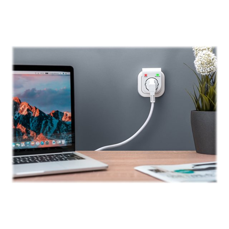 surge protector with power and protected