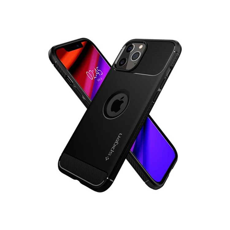Spigen iPh 12(Pro) Rugg Arm MatBl Spigen iPh 12(Pro) Rugg Arm MatBl