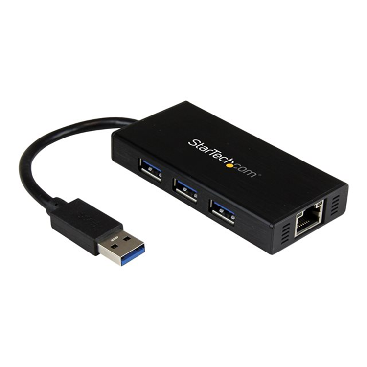 Portable USB 3.0 Hub w/ Gigabit Ethernet Portable USB 3.0 Hub w/ Gigabit Ethernet