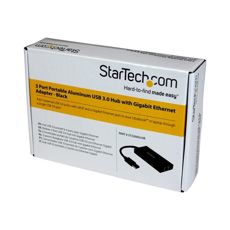 Portable USB 3.0 Hub w/ Gigabit Ethernet Portable USB 3.0 Hub w/ Gigabit Ethernet