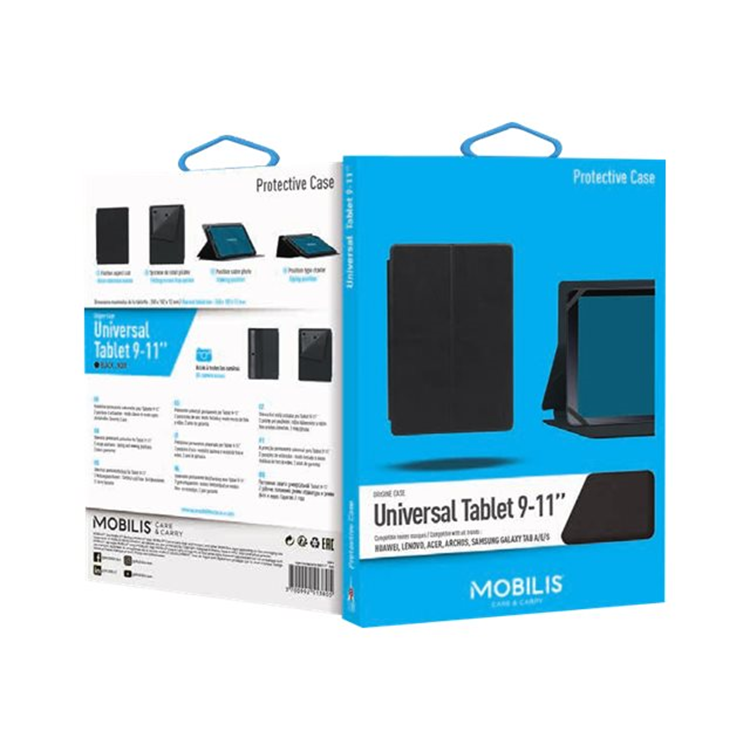 Origine Folio Case Universal 9-11i  - Black hard shell - Access to all ports features and functions 