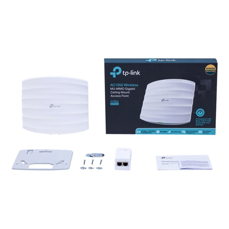 AC1350 Wireless Dual Band Gigabit Ceiling Mount Access Point Qualcomm 450Mbps at 2.4GHz + 867Mbps at