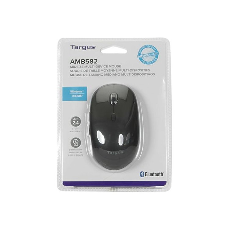 Targus Antimicrobial Mid-size Dual ModeWireless Optical Mouse Targus Antimicrobial Mid-size Dual ModeWireless Optical Mouse