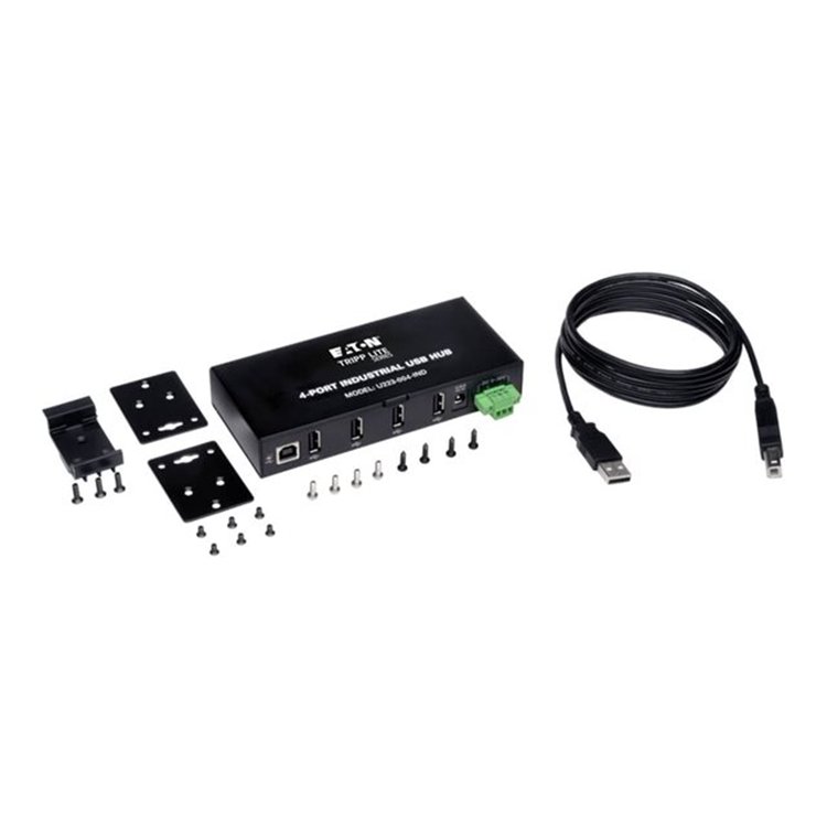 4-Port Industrial-Grade USB 2.0 Hub 15 kV ESD Immunity Metal Housing Mountable 4-Port Industrial-Grade USB 2.0 Hub 15 kV ESD Immunity Metal Housing Mountable