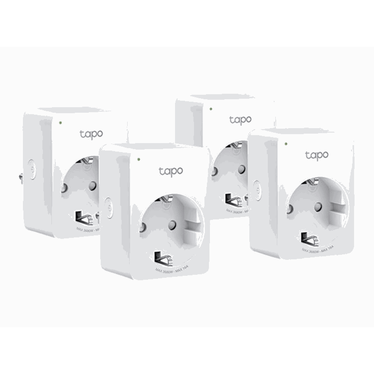 Mini Smart Wi-Fi Socket Energy Monitoring 4-Pack
