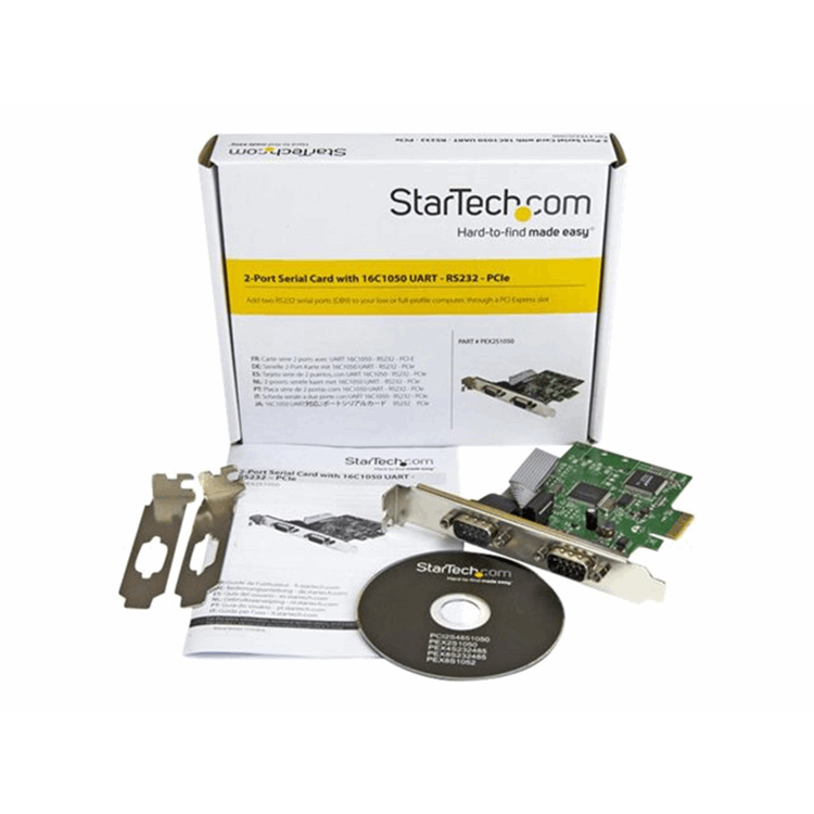 2-Port PCIe Serial Card w/ 16C1050 UART