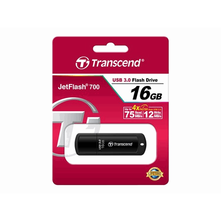 JetFlash 700 16GB USB 3.0 Black - Read up to 52MB/S JetFlash 700 16GB USB 3.0 Black - Read up to 52MB/S