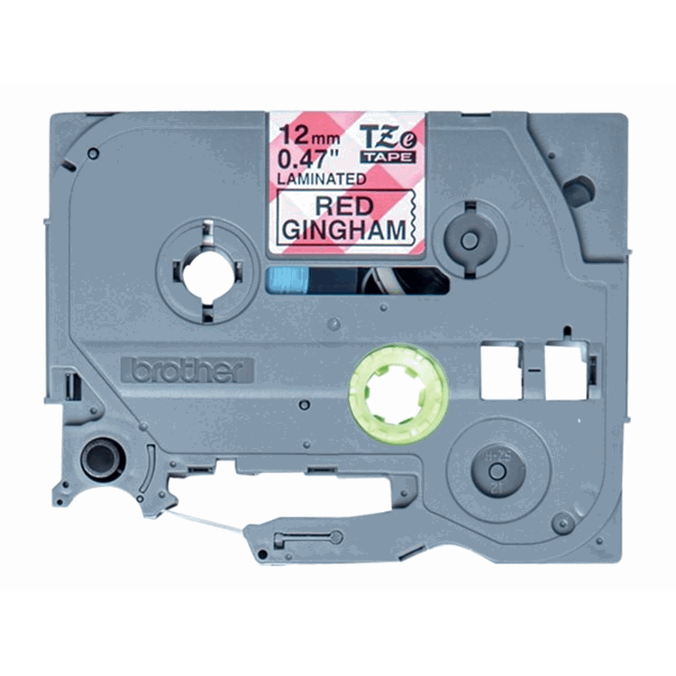 PTOUCH BLACK ON RED GINGHAM TAPE 12MM PTOUCH BLACK ON RED GINGHAM TAPE 12MM