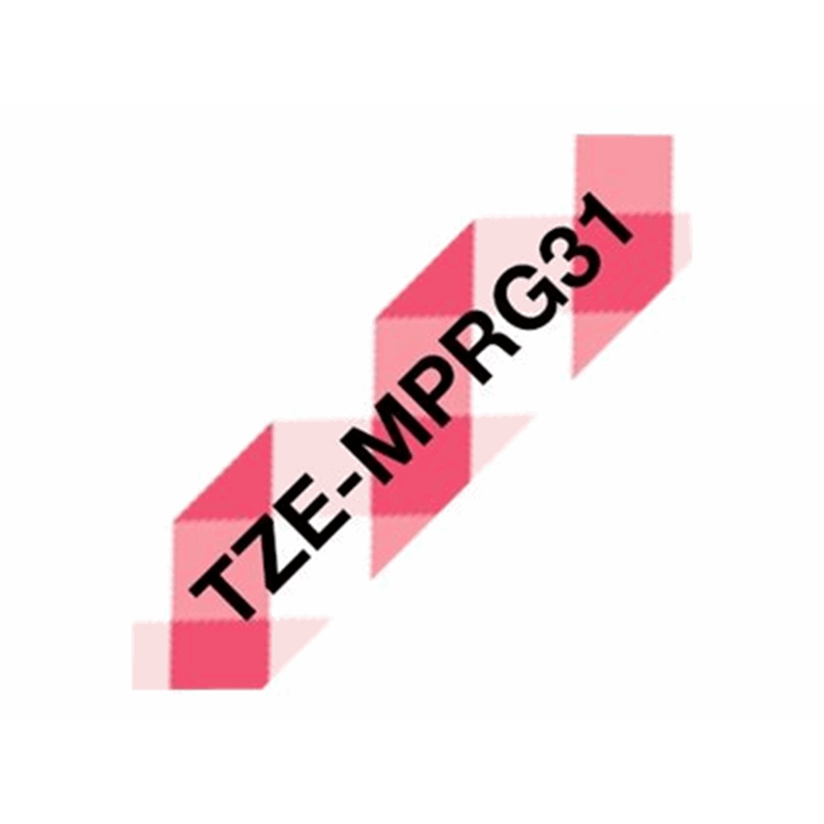 PTOUCH BLACK ON RED GINGHAM TAPE 12MM PTOUCH BLACK ON RED GINGHAM TAPE 12MM