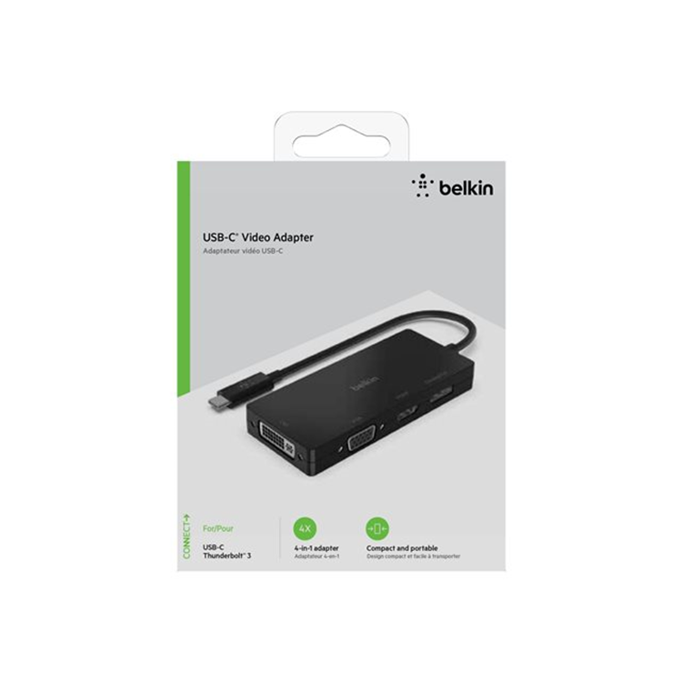 USB-C to VGA+Charge Adapter BLK 60W