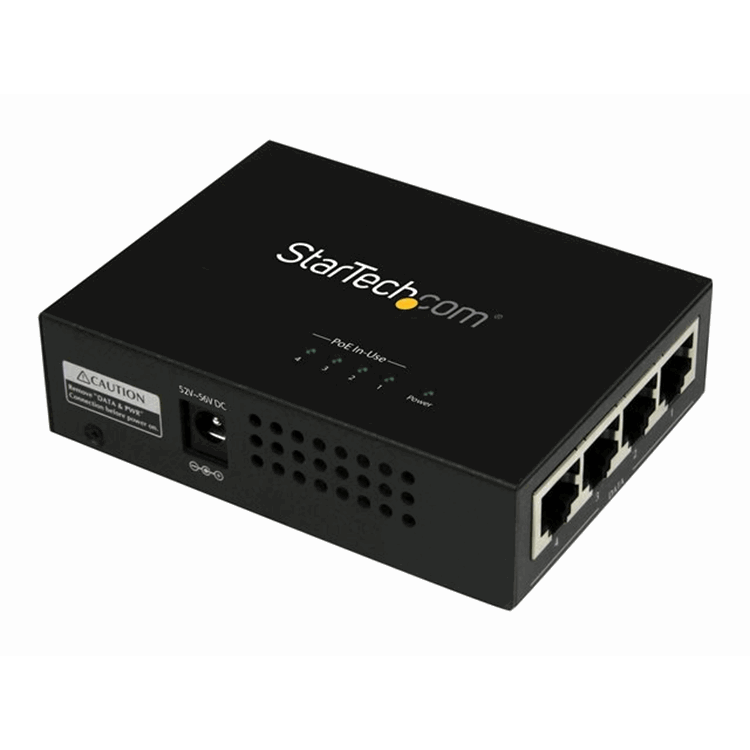 4 Port Gigabit Midspan - PoE+ Injector 4 Port Gigabit Midspan - PoE+ Injector