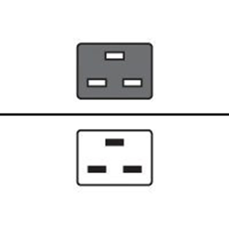 HPE C19/C20 WW 16A 2m 6pc Blk Lckng PC