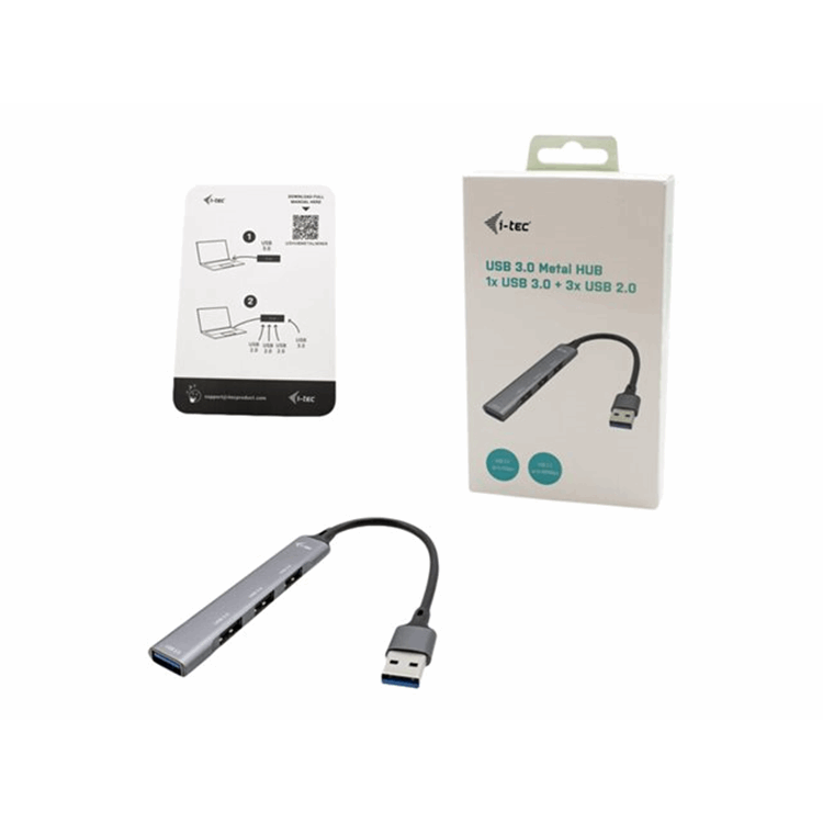 USB 3.0 Metal HUB 1x USB 3.0 + 3x USB 2.
