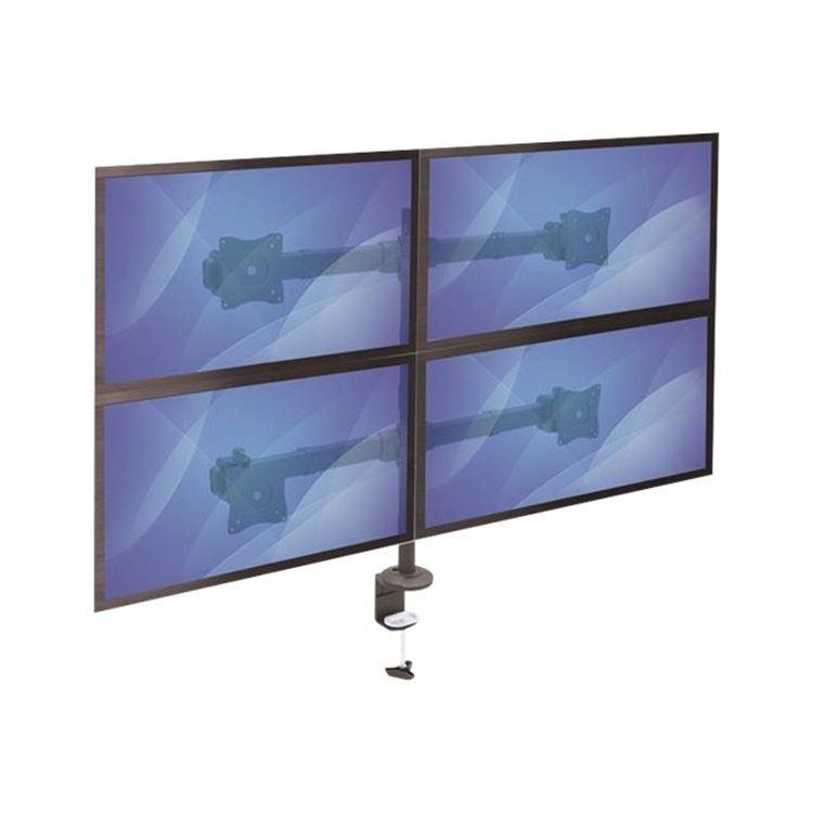 Desk Mount Quad Monitor Arm - Steel Desk Mount Quad Monitor Arm - Steel