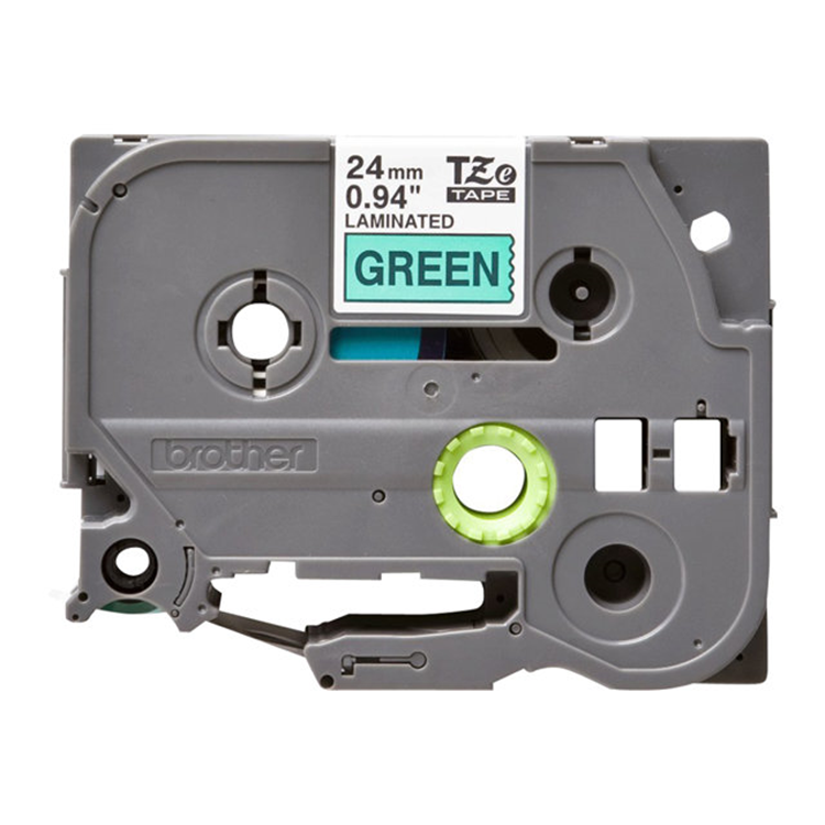 TZ-751 24mm - black on green - laminated (8m) TZ-751 24mm - black on green - laminated (8m)