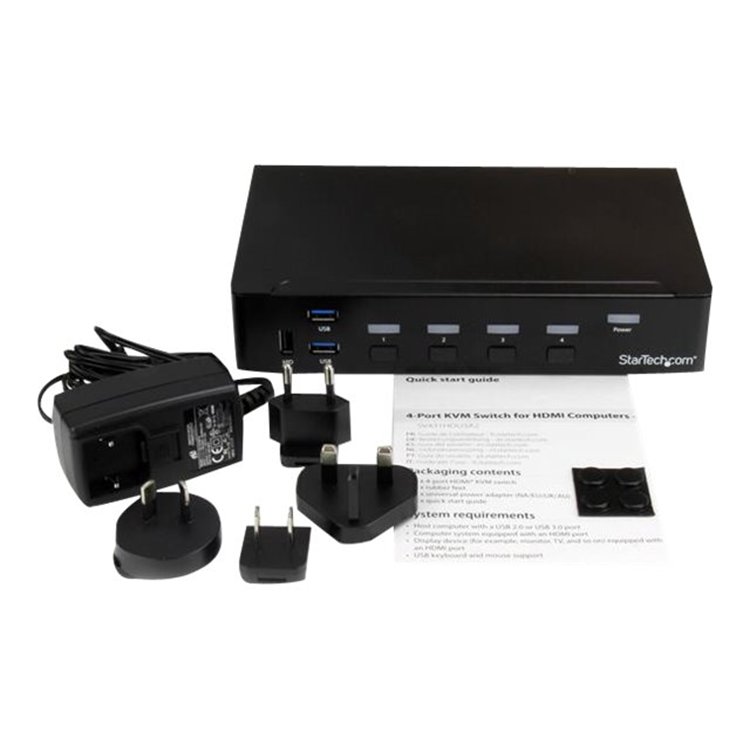 4-Port HDMI KVM Switch - USB 3.0 - 1080p