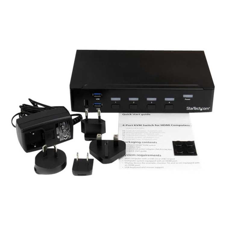 4-Port HDMI KVM Switch - USB 3.0 - 1080p