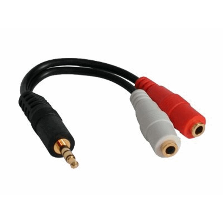 6" PC SPEAKER "Y" SPLITTER CABL 1X35MM M