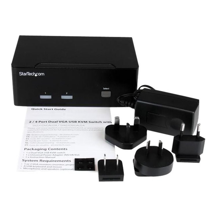 2-port KVM Switch w/ Dual VGA - USB 2.0 2-port KVM Switch w/ Dual VGA - USB 2.0