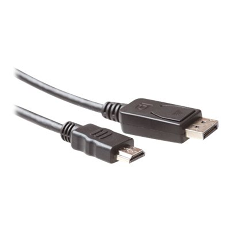 Ak3991 dp male - hdmi a male 3.00m. Eenh. 1 stk Ak3991 dp male - hdmi a male 3.00m. Eenh. 1 stk