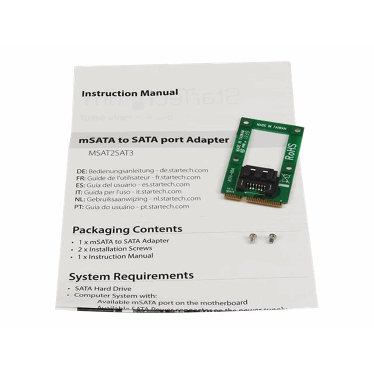 mSATA to SATA 7 pin Adapter mSATA to SATA 7 pin Adapter