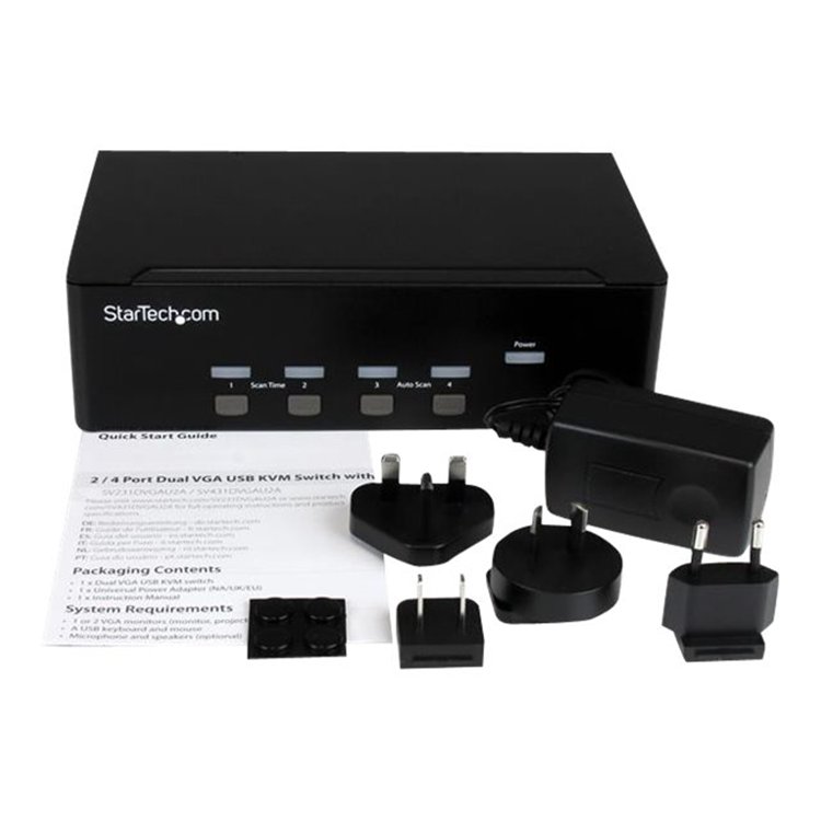 4-port KVM Switch w/ Dual VGA - USB 2.0 4-port KVM Switch w/ Dual VGA - USB 2.0