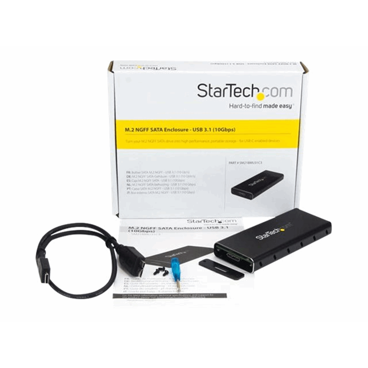 M.2 SATA Enclosure - USB 3.1w/ USB C