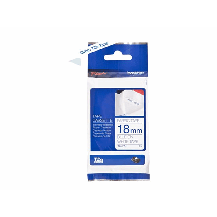 TZE-FA4 - 18 mm Fabric Blue/White