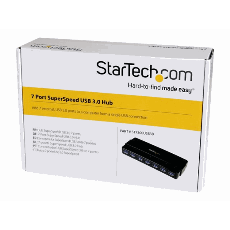 7 Port SuperSpeed USB 3.0 Hub w/ Adapter