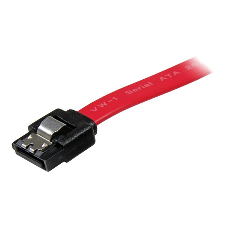 18" LATCHING SATA CABLE M/M - STRAIG