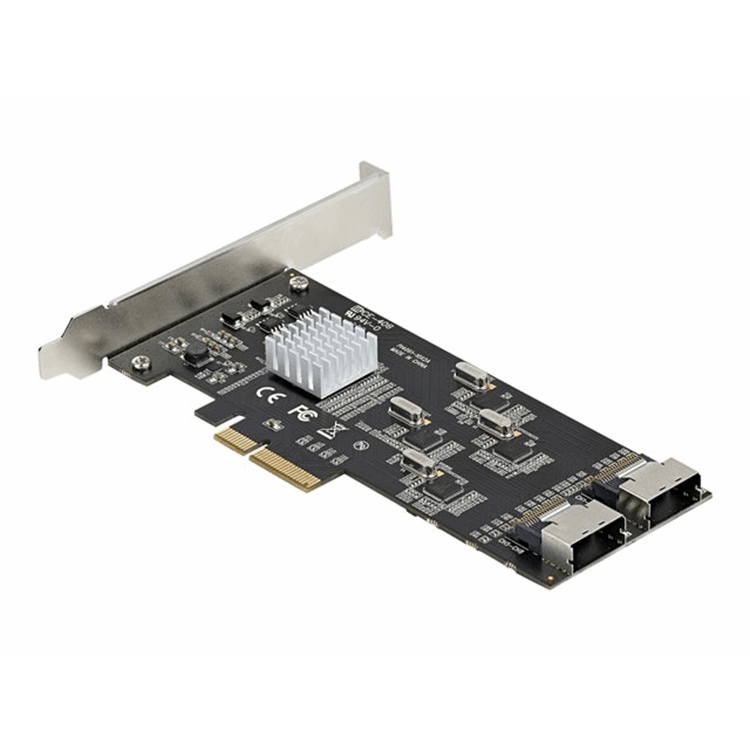8 Port 6Gbps SATA PCIe Card Controller