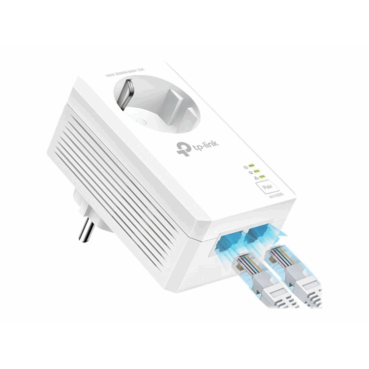 AV1000 2-Port Gigabit Passthrough Powerline Starter  Kit
