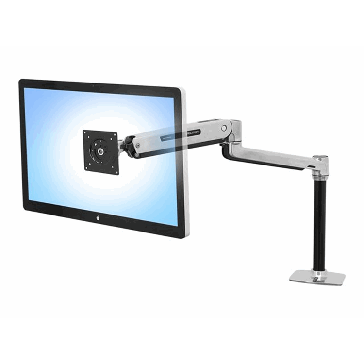LX Sit Stand Desk Mount LCD Arm Polished LX Sit Stand Desk Mount LCD Arm Polished