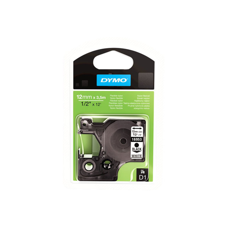 FLEXIBELE TAPE ZWART/WIT - 12MM FLEXIBELE TAPE ZWART/WIT - 12MM