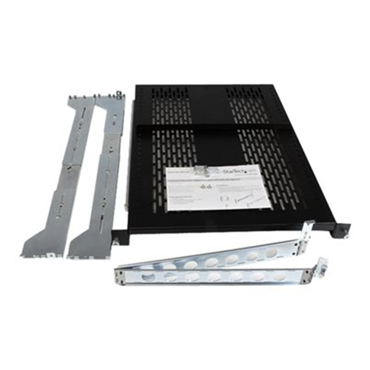 2U Adjustable Vented Sliding Rack Shelf