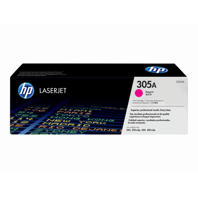 HP Toner cartridge 305A magenta for ColorLaserJet 300/400 series (2600 pages) HP Toner cartridge 305A magenta for ColorLaserJet 300/400 series (2600 pages)