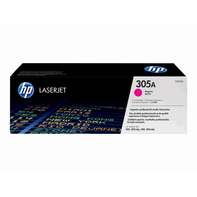 HP Toner cartridge 305A magenta for ColorLaserJet 300/400 series (2600 pages) HP Toner cartridge 305A magenta for ColorLaserJet 300/400 series (2600 pages)