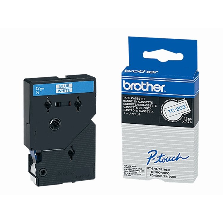 BROTHER TC203 tape cassette 7.7m12mm BROTHER TC203 tape cassette 7.7m12mm