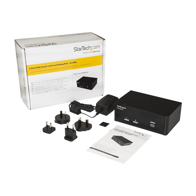 2 Port DisplayPort Dual-Monitor KVM - 4K