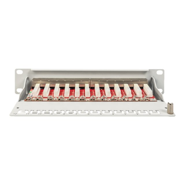 CAT 6A Patch Panel shielded 12-Port labe