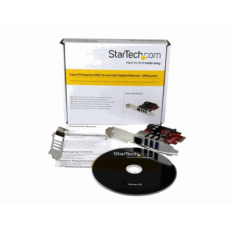 3Pt PCIe USB 3.0 Card + Gigabit Ethernet 3Pt PCIe USB 3.0 Card + Gigabit Ethernet
